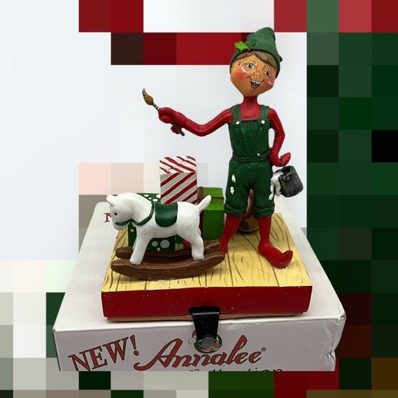 Annalee Mantel Collection Vintage Reindeer Stocking Holder in Original Box - Picture 16 of 16